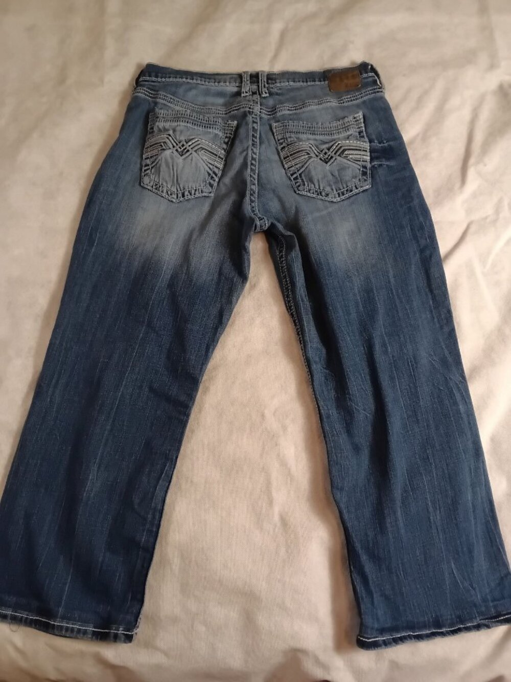 BKE Buckle SETH Loose Fit Blue Light Distressed Jeans 36L (36X26)